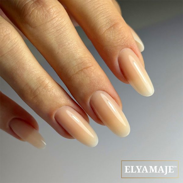 Manucure Creamy gel 15 - Sunset - Elyamaje couleur beige sans finition sans limage