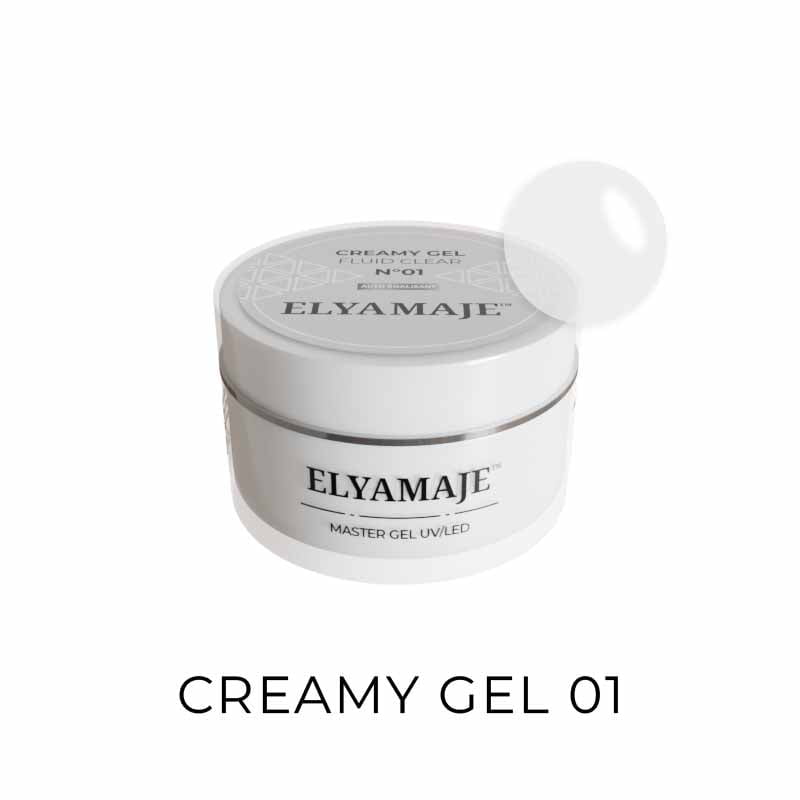 Pot de gel pour ongles Creamy Gel Fluid Clear n°1
