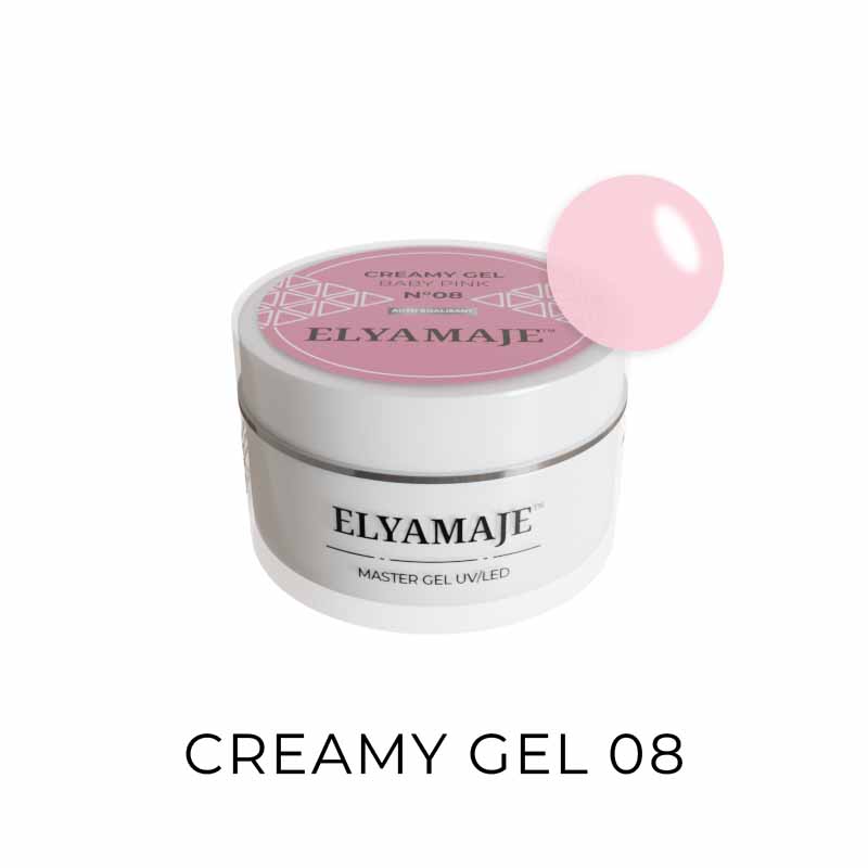 Baby Pink n° 8 – Gel de construction – Creamy Gel UV LED – Elyamaje