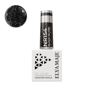 N° 154 - Black Silver - Vernis Semi-Permanent - Elyamaje