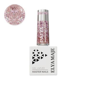 Vernis semi permanent rose pailleté N°173 Diamond Pink