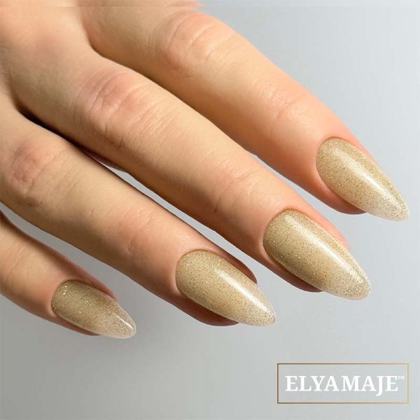 Manucure avec le Top Diamond Gold - Top Réflechissant -Elyamaje