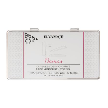 Damas – Transparente – Demi Ccurve – Coffin 600pcs – Elyamaje
