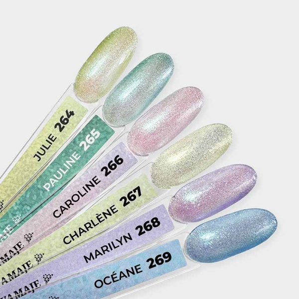 Visuel montrant le rendu des vernis semi-permanent du Coffret Licorne Elyamaje