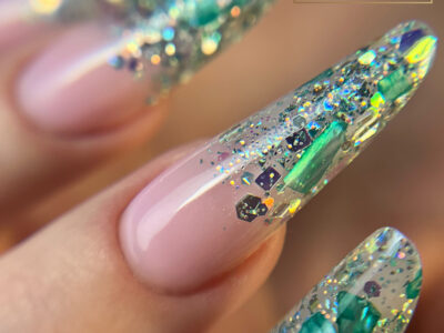 Pose effet crystal verte