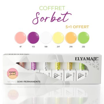Coffret Sorbet Elyamaje – Vernis UV pro longue tenue.