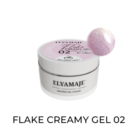 Pink Lucid n°02 – Flake Creamy Gel – Gel de construction UV LED – Elyamaje