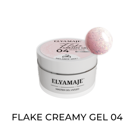 Nude Pink n°04 – Flake Creamy Gel – Gel de construction UV LED – Elyamaje