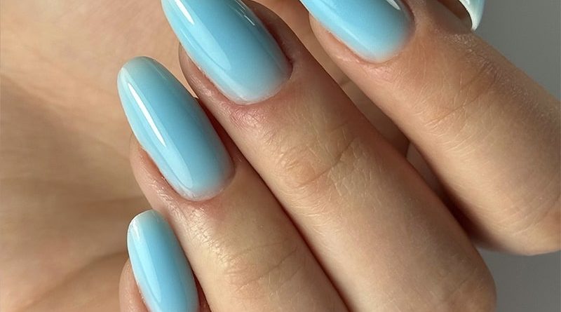 pose gel coloré bleu