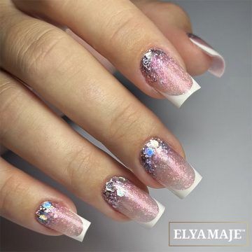 Pose Cuti Glitter avec French