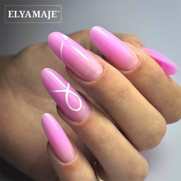 Pose rose et nailart blanc