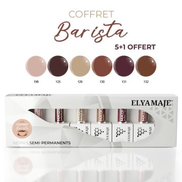 Visuel du coffret Barista Elyamaje aux couleurs marrons et nudes