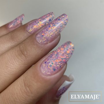 Pose Gel paillettes rose