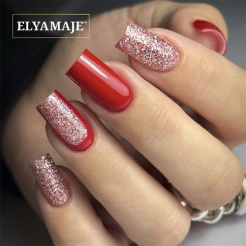 Pose rouge pailletée