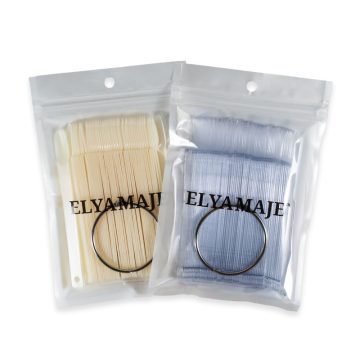 Tips disponibles en couleur naturelle et en couleur transparente, avec anneau inclus.