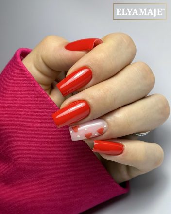 Inspiration St Valentin Elyamaje - Manucure rouge