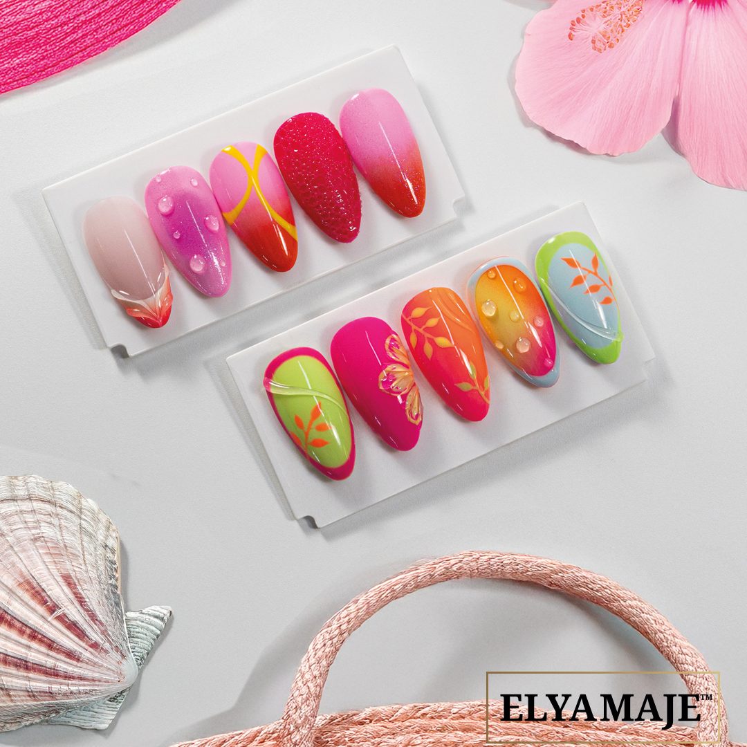 Inspirations tips nail art été - Elyamaje. Vernis semi permanent et gel UV sur Tips.