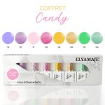 Photo du coffret Candy Elyamaje, un ensemble coloré de vernis semi-permanents