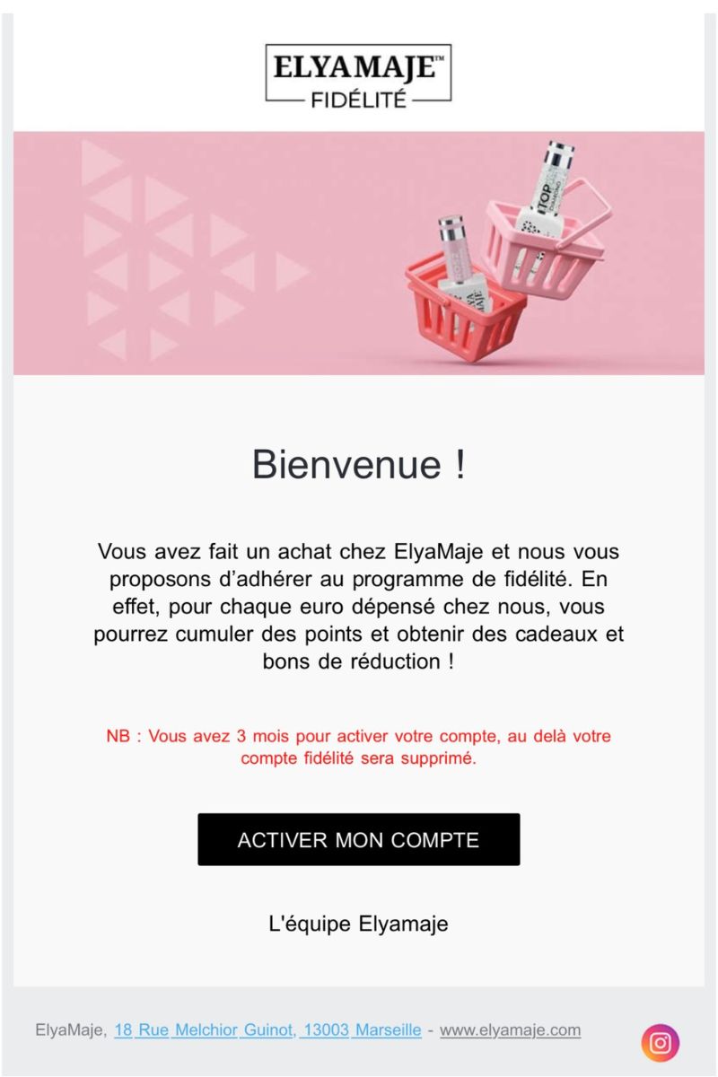 Programme fidélité Elyamaje