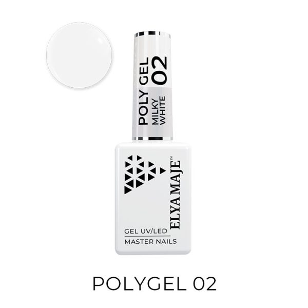 Polygel Liquide_Milky White n°2_Mélange entre le gel et l’acrygel_Cover Blanc_Elyamaje Polygel Liquide_Milky White n°2_Mélange entre le gel et l’acrygel_Cover Blanc_Elyamaje