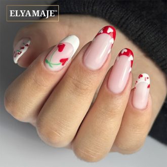 Inspiration nail art - Ongles cerise - summer nail art Elyamaje