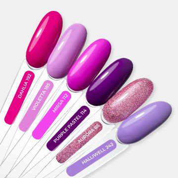 Visuel des tips présentant les teintes du coffret Orchidée