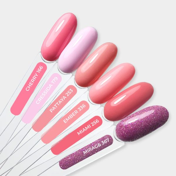 Visuel des tips présentant les teintes du coffret Rosy